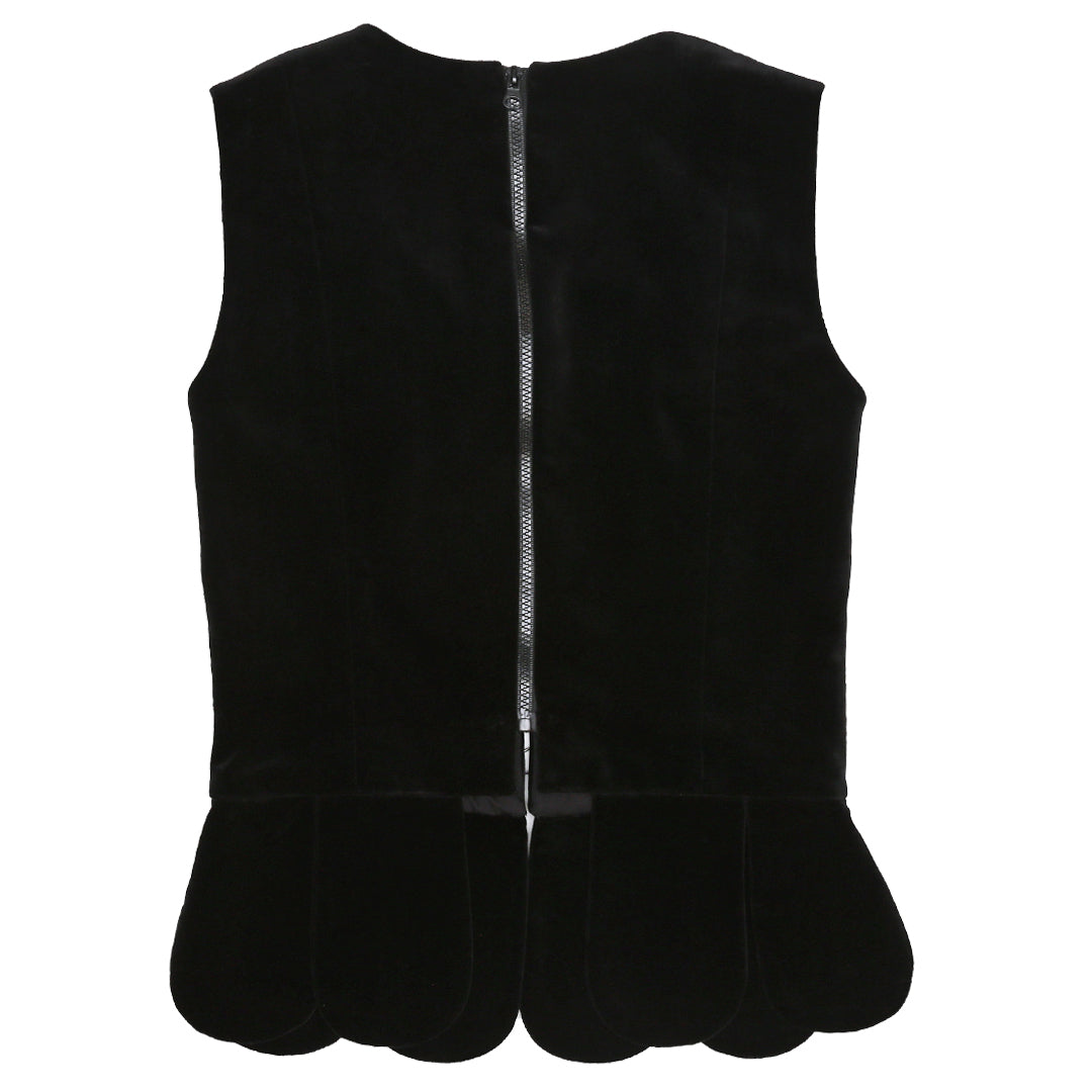 Black Standard National Vest Zipper Back
