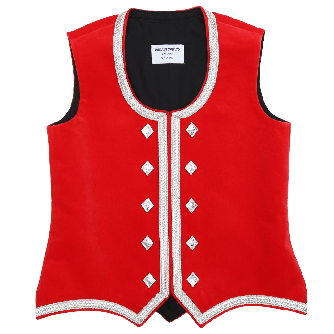 Bright Red Highland Vest
