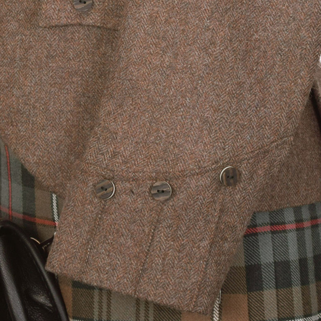 Brown Tweed Argyll Jacket Cuff