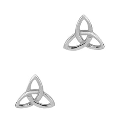 Celtic Trinity Knot Silver Plated Stud Earrings