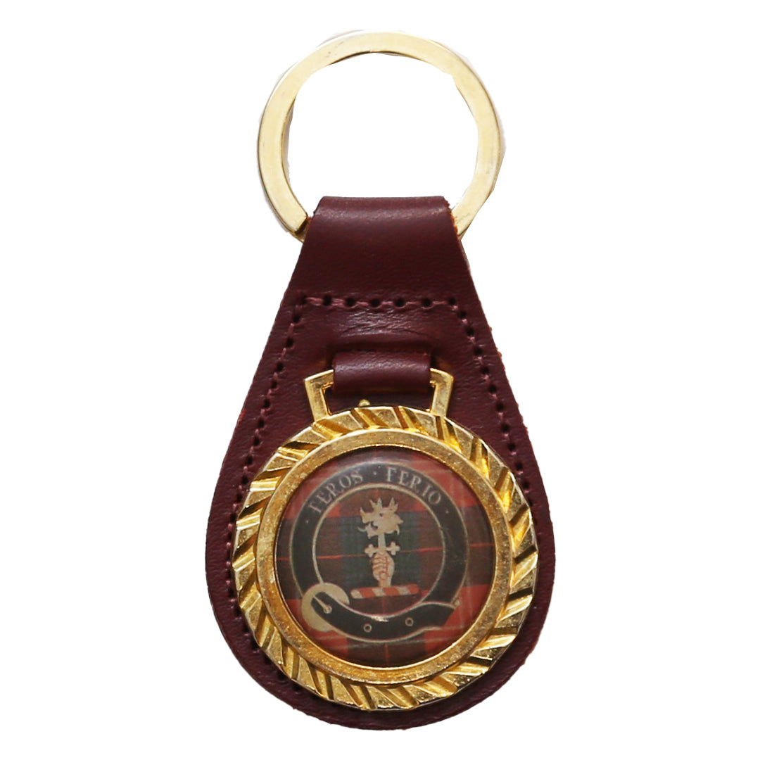 Clearance Chisholm Leather Key Chain Red