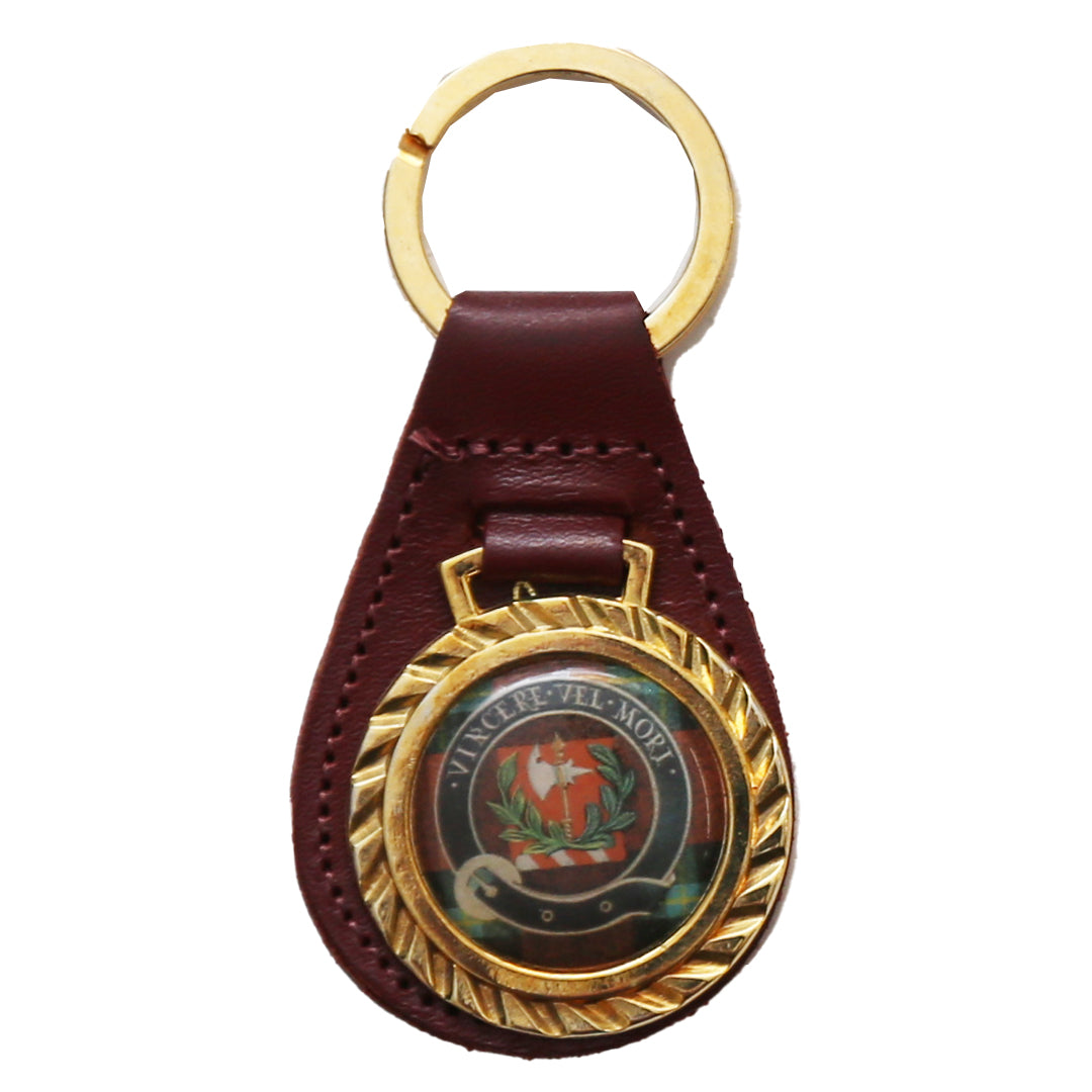 Clearance MacLaine Leather Key Chain Red
