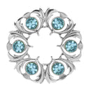 Dancers Thistle Brooch - Turquoise