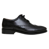 Ghillie Brogue Shoes - Black Deluxe Side
