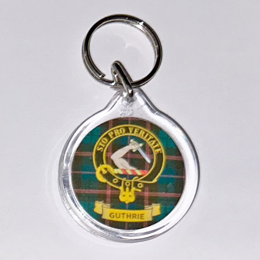 Clan Crest Plastic Key Chain - Guthrie