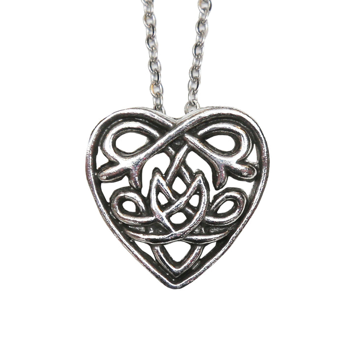 Intricate Celtic Heart Pewter Necklace