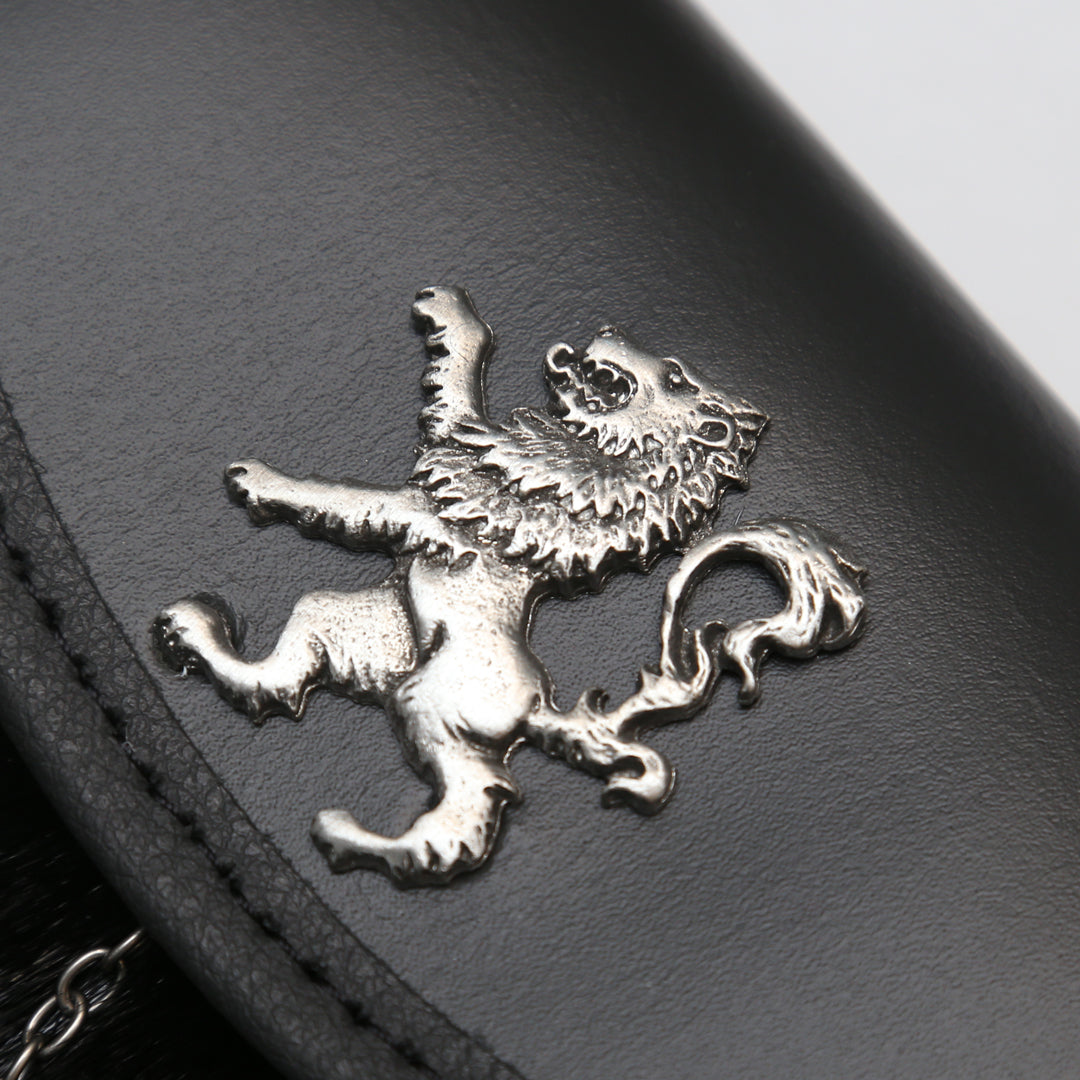 Lion Badge Semi-Dress Sporran Close