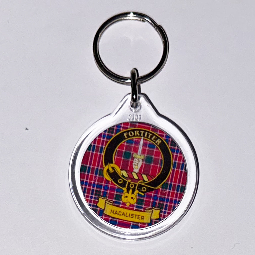 Clan Crest Plastic Key Chain - MacAlister