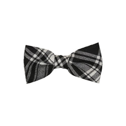Boy's Tartan Bow Tie - Menzies Black and White