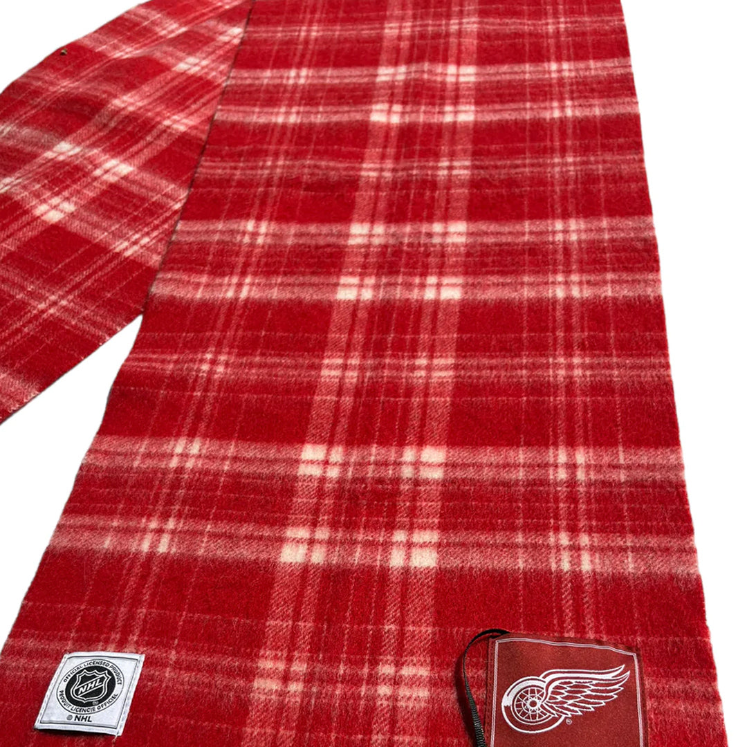 Red Wings Lambswool Tartan Scarf Close