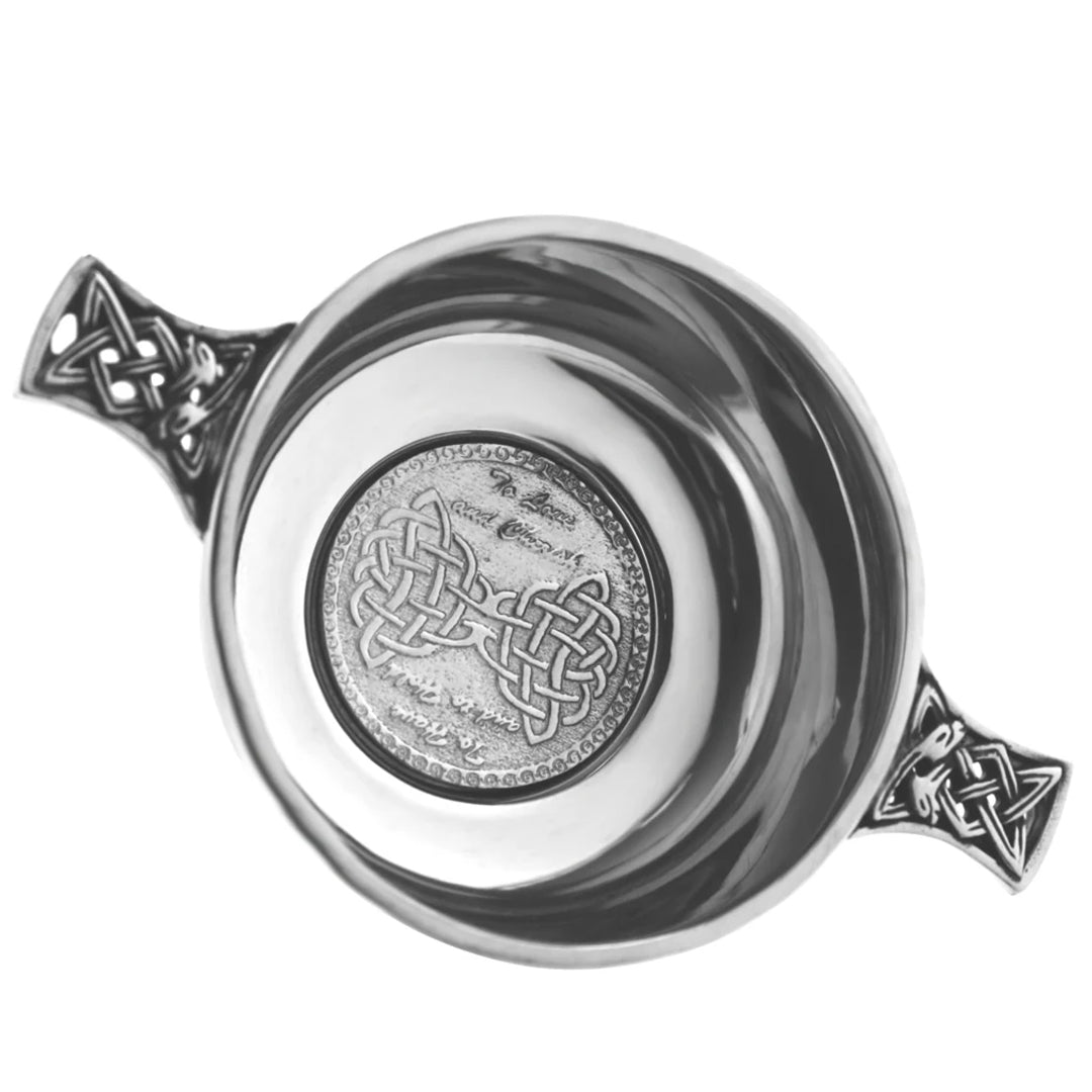 Scottish Wedding Quaich - To Love and Cherish 3.5"