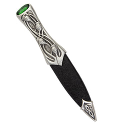 Sgian Dubh, Matte Luss Thistle - Emerald Stone