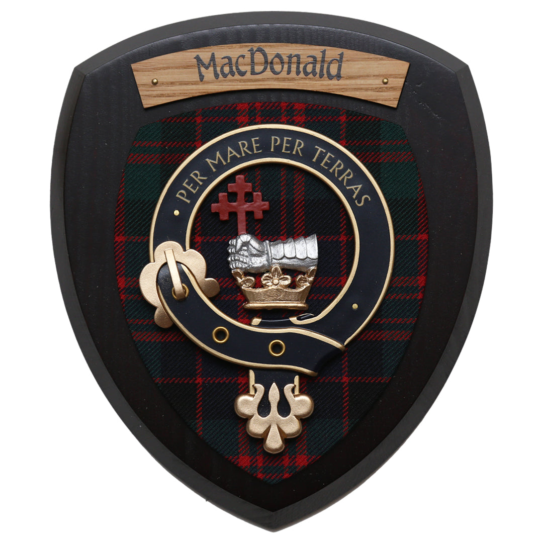 Small MacDonald Wall Plaque Dark Wood