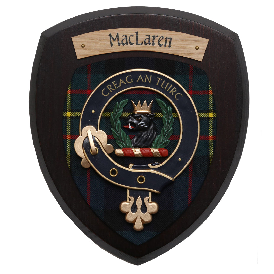 Small MacLaren Wall Plaque Dark Wood
