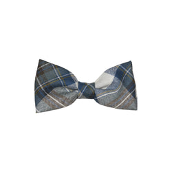 Boy's Tartan Bow Tie - Stewart Muted Blue Weathered
