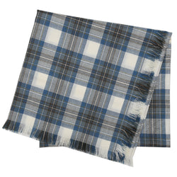 Tartan Shawl - Stewart Muted Blue Weathered