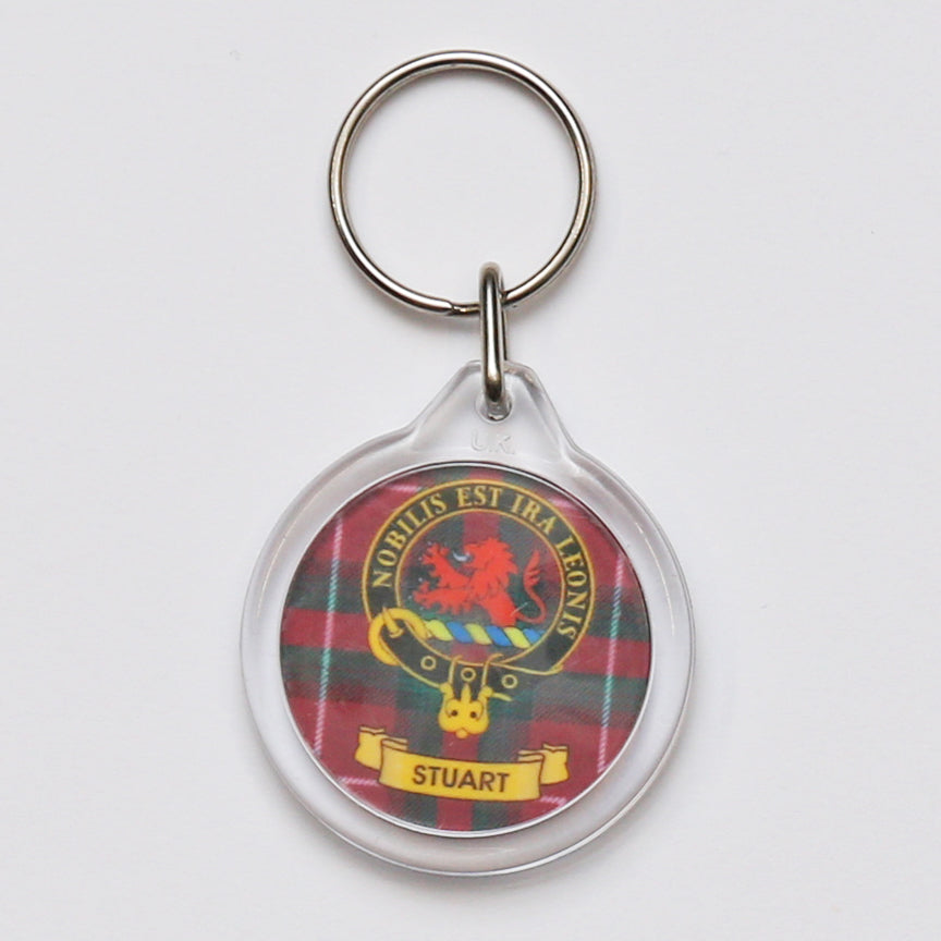 Clan Crest Plastic Key Chain - Stuart