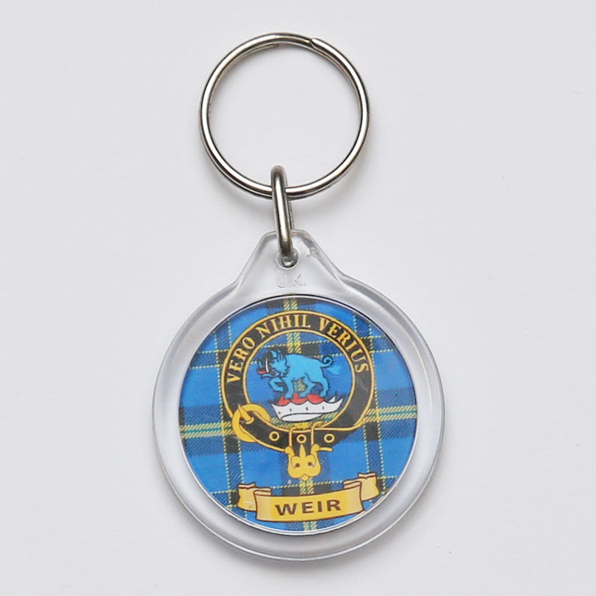 Clan Crest Plastic Key Chain - Weir