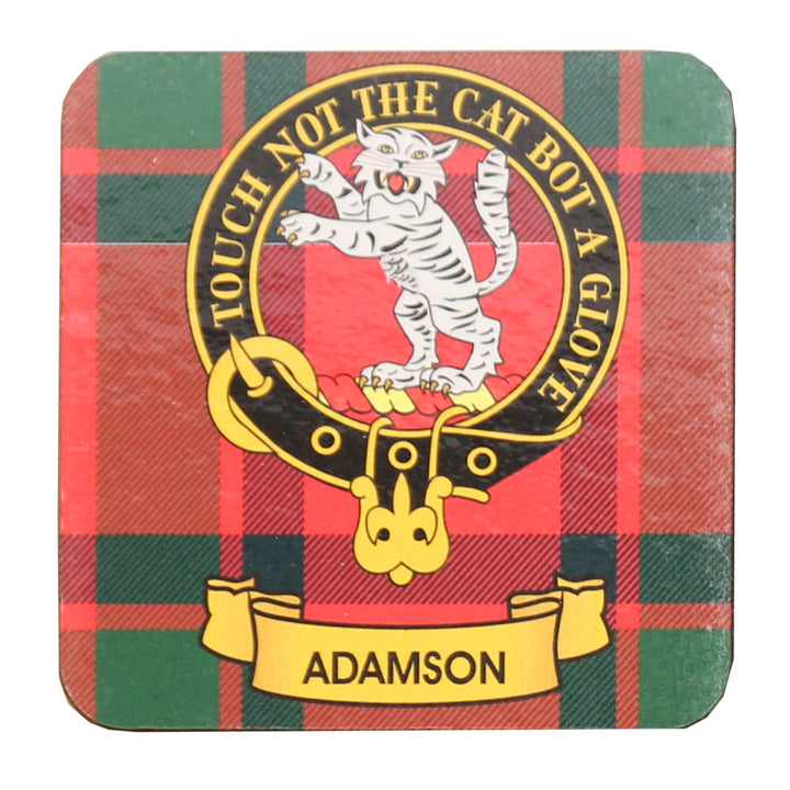 Clan Crest Drink Coaster - Adamson