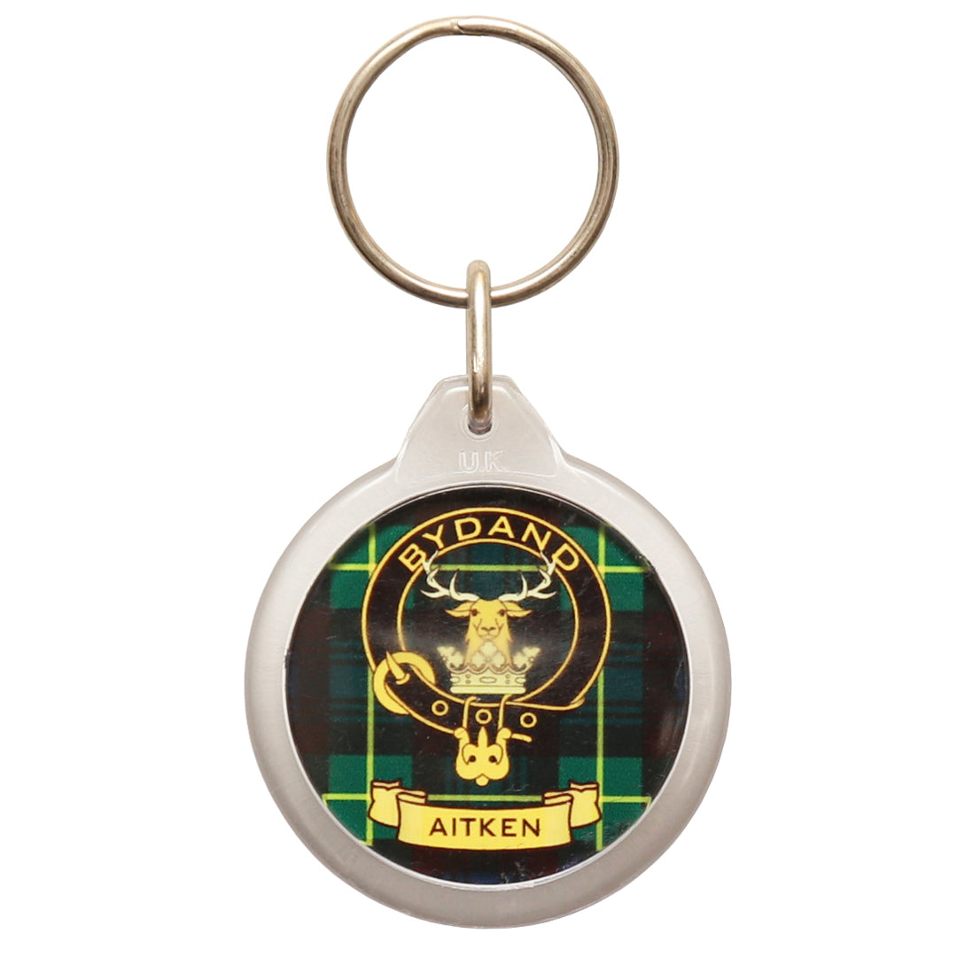 Clan Crest Plastic Key Chain - Aitken