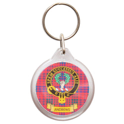 Clan Crest Plastic Key Chain - Andrews