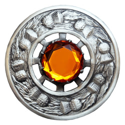 Antique Thistle Plaid Brooch - Cairngorm