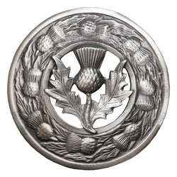 Antique Thistle Plaid Brooch