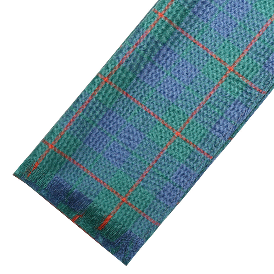 Fine Weight Tartan Scarf - Barclay Hunting Ancient