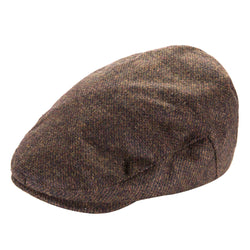 Brown Tweed Flat Cap