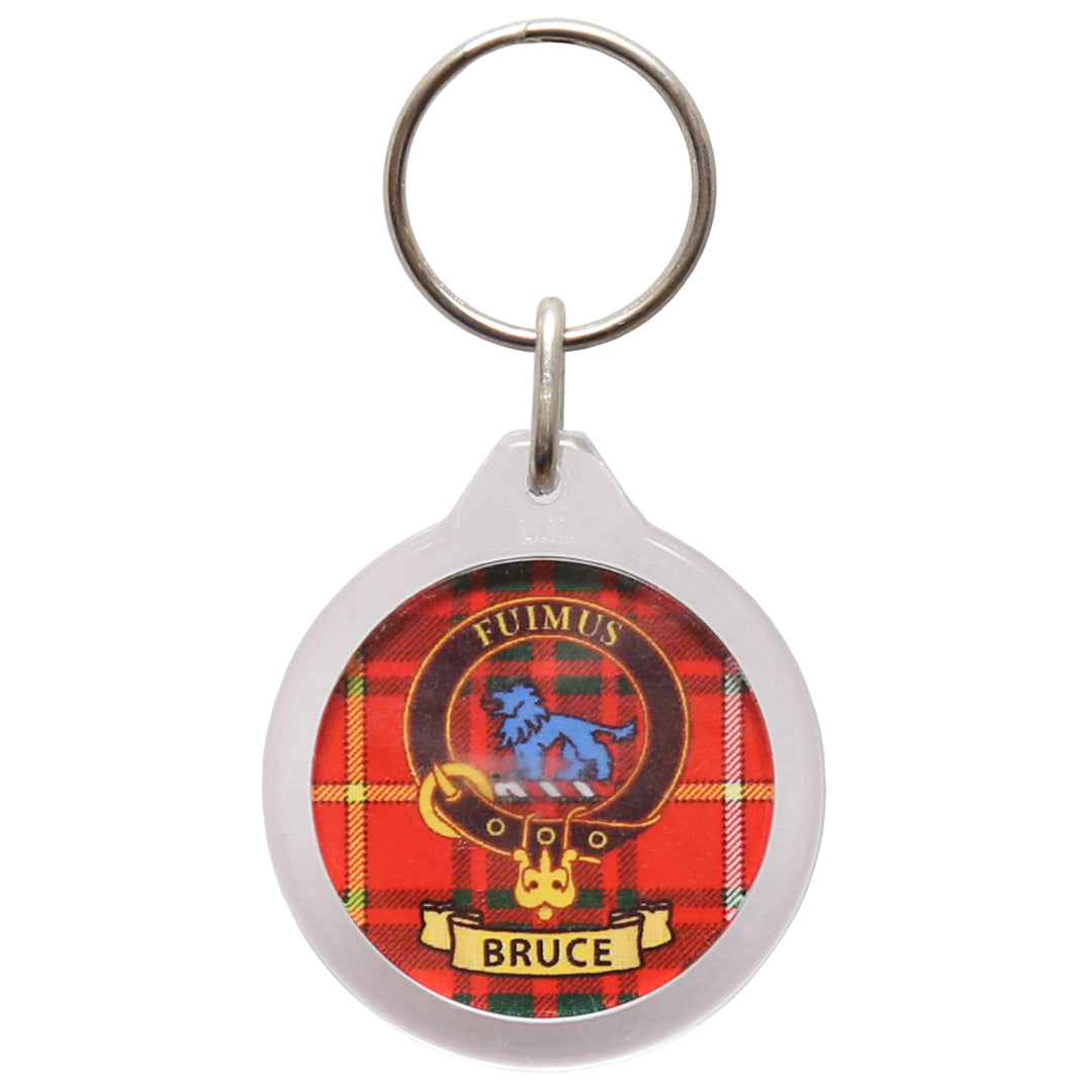 Clan Crest Plastic Key Chain - Bruce