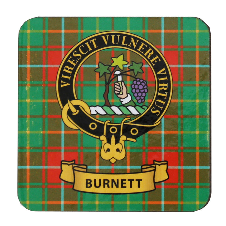 Clan Crest Drink Coaster - Burnett