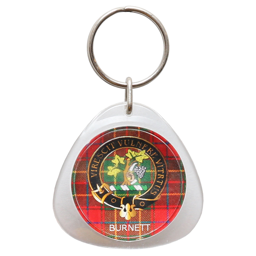 Clan Crest Plastic Key Chain - Burnett