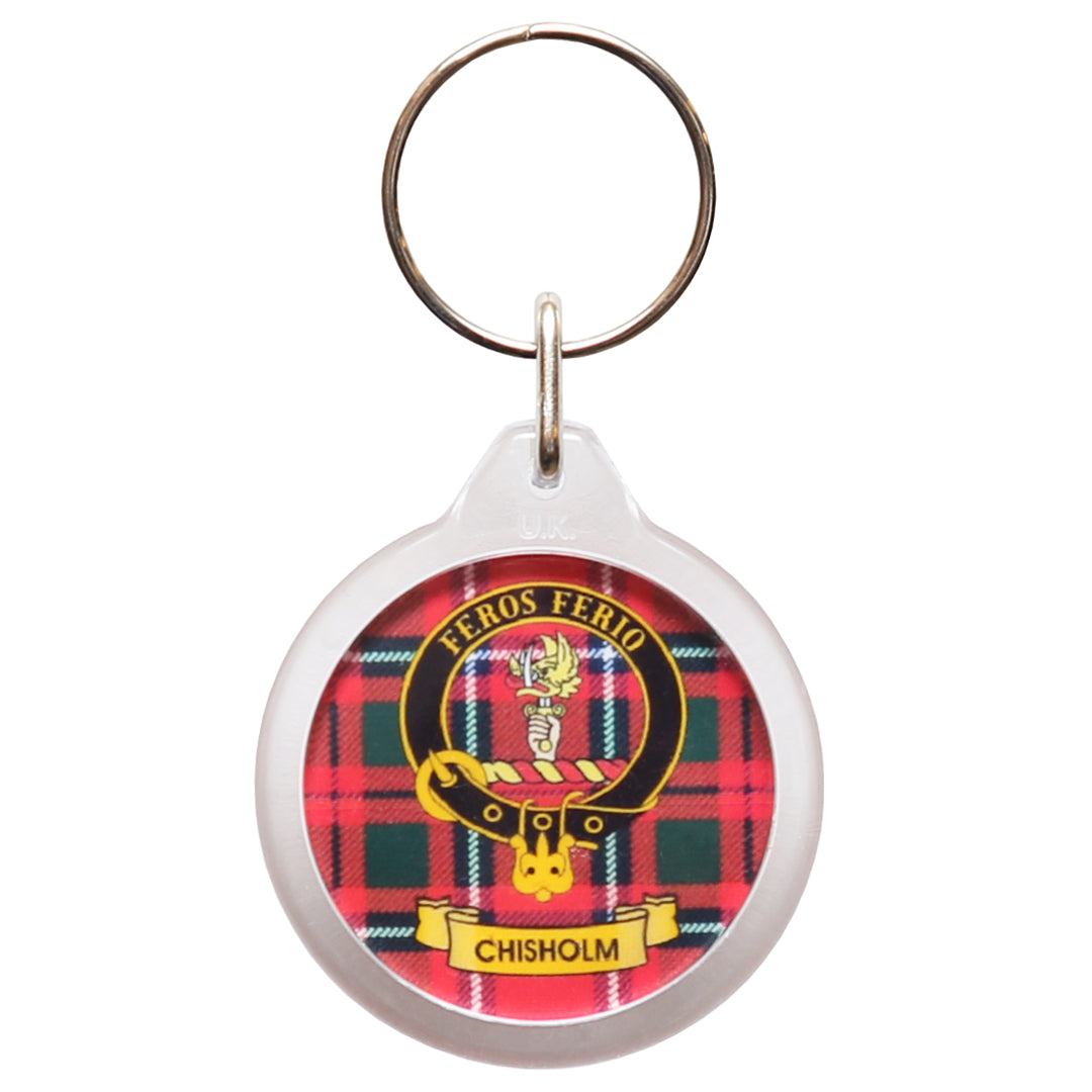 Clan Crest Plastic Key Chain - Chisholm