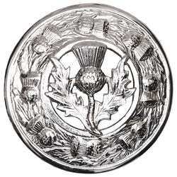 Chrome Thistle Plaid Brooch