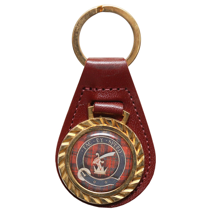 Clearance Clan Crest Leather Key Chain - Matheson
