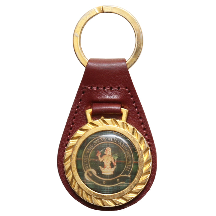 Clearance Clan Crest Leather Key Chain - Urquhart
