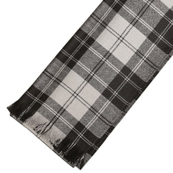 Fine Weight Tartan Scarf - Douglas Grey