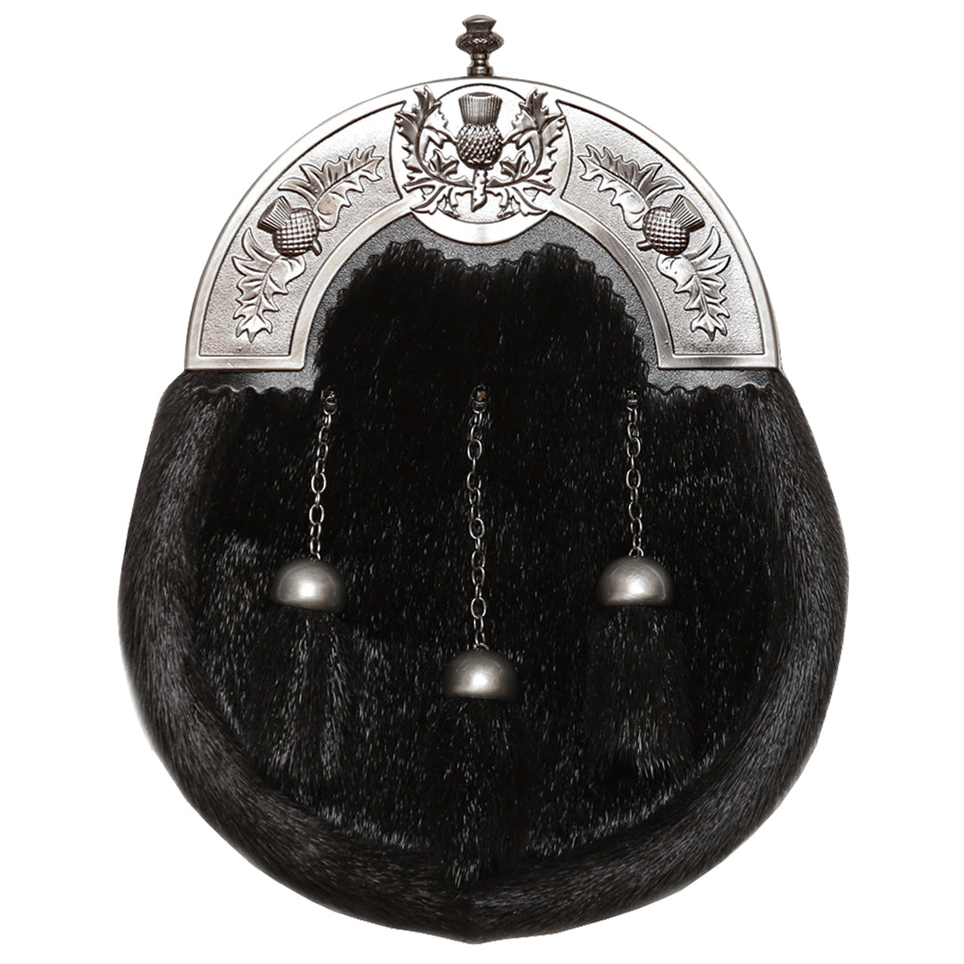 Dress Antique Thistle Black Sealskin Sporran