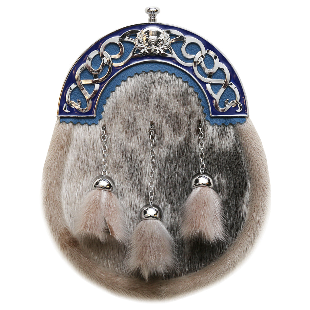 Dress Blue Enamel Sealskin Sporran