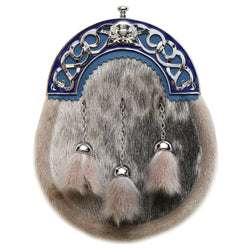 Dress Blue Enamel Sealskin Sporran