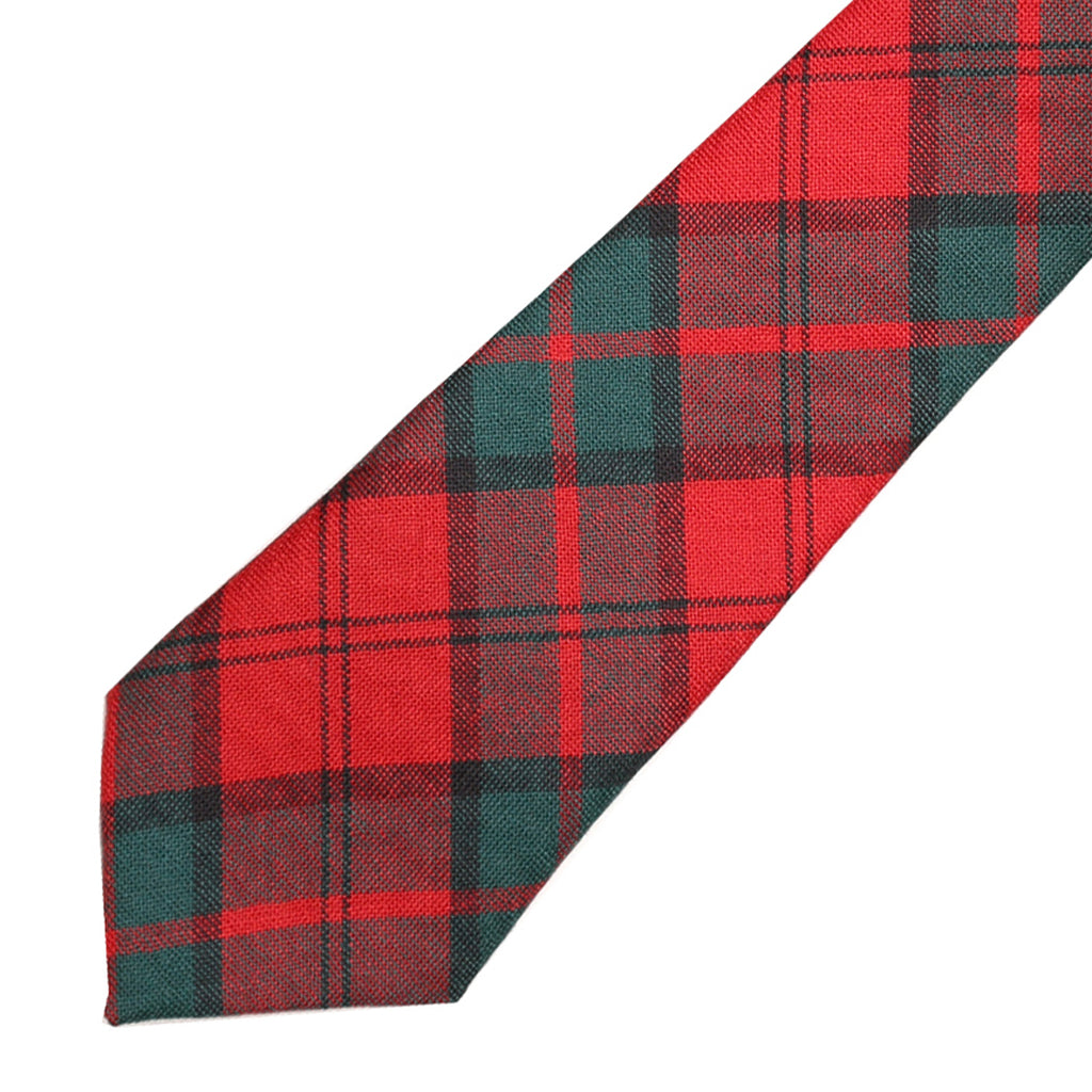 Gents Wool Neck Tie - Dunbar Modern Tartan Scottish Clan Tie, Handmade In Scotland