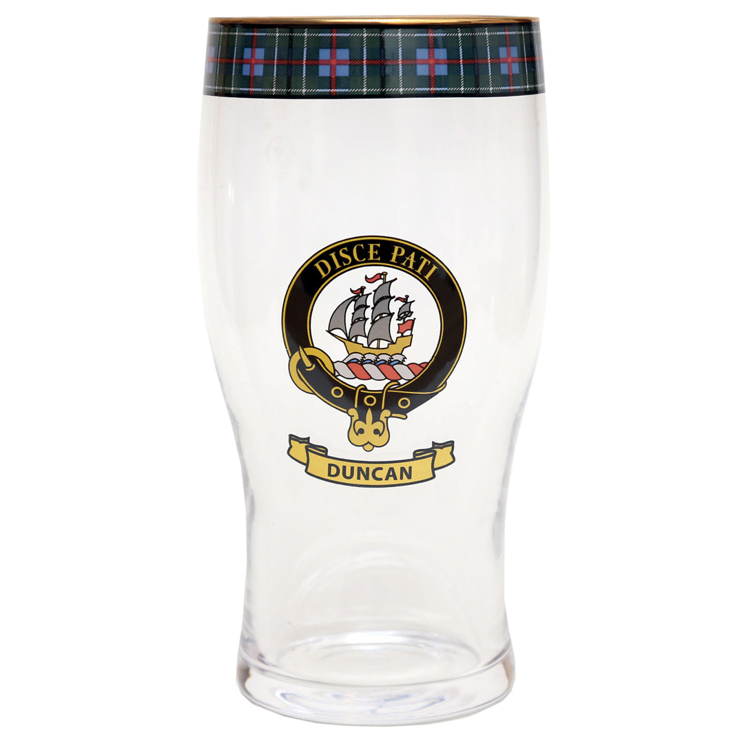 Clan Crest Beer Glass - Duncan