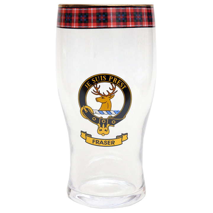 Clan Crest Beer Glass - Fraser