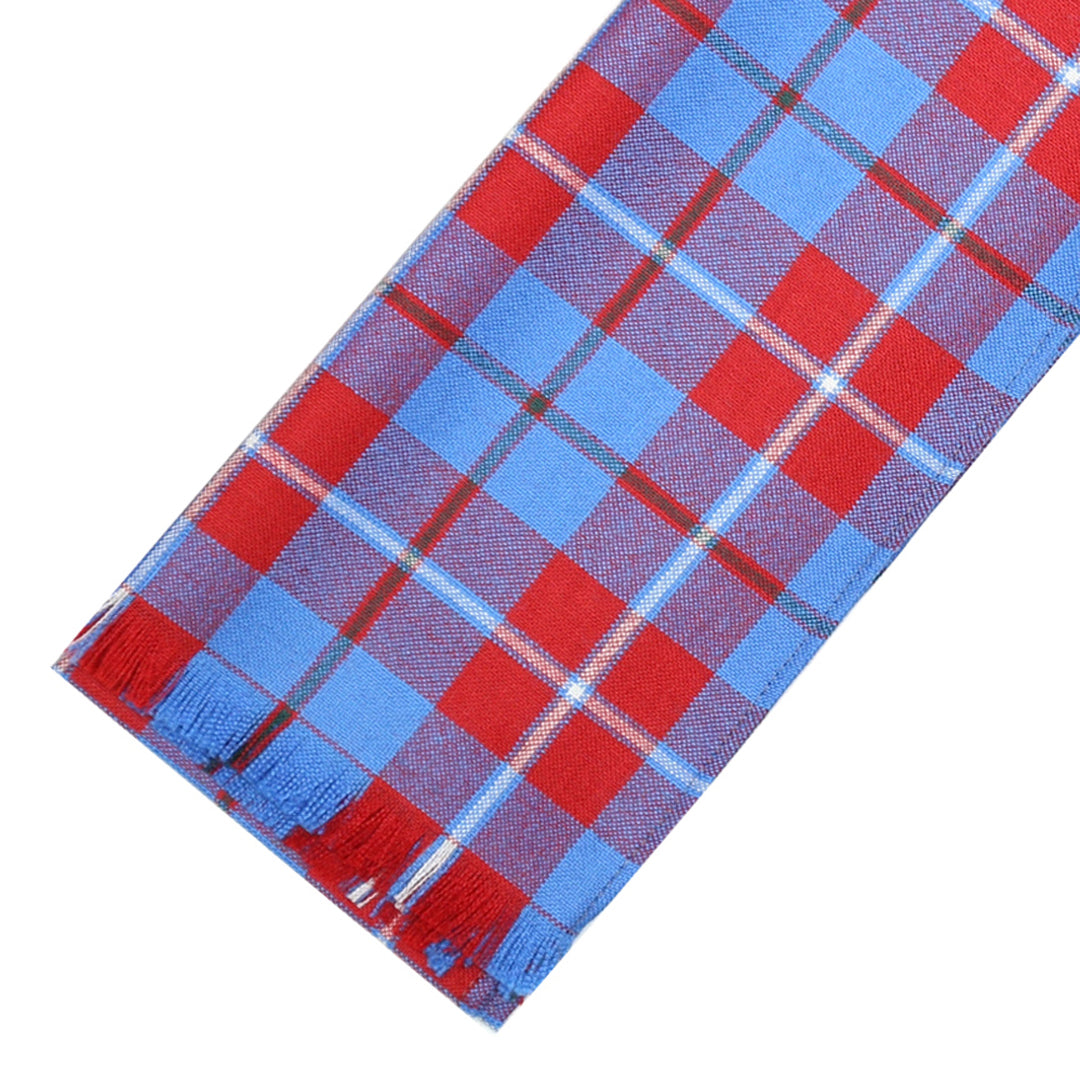 Fine Weight Tartan Scarf - Galloway Red Modern
