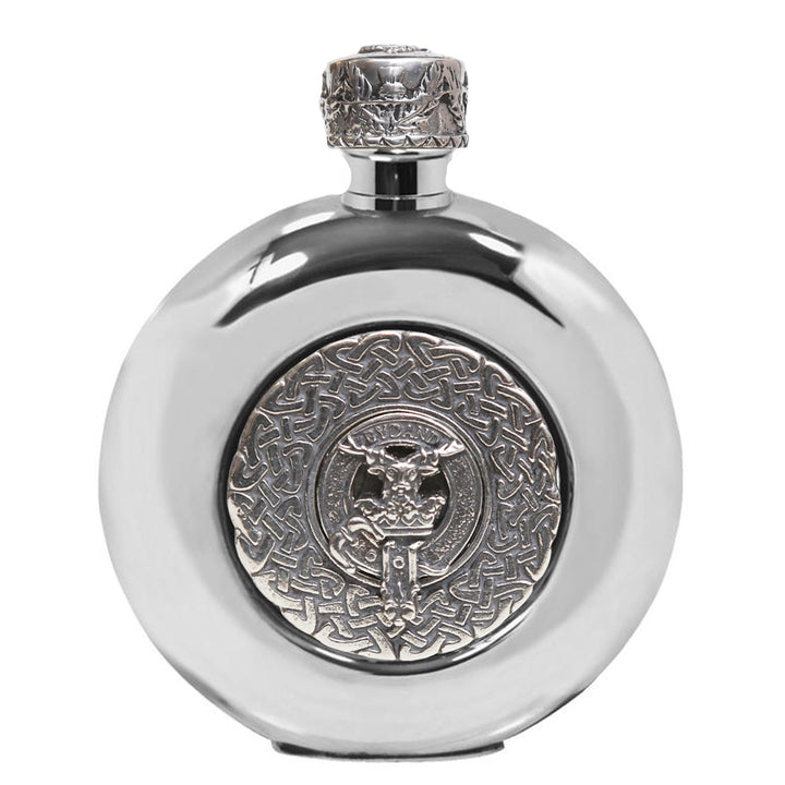 Gordon Clan Crest Silver Flask