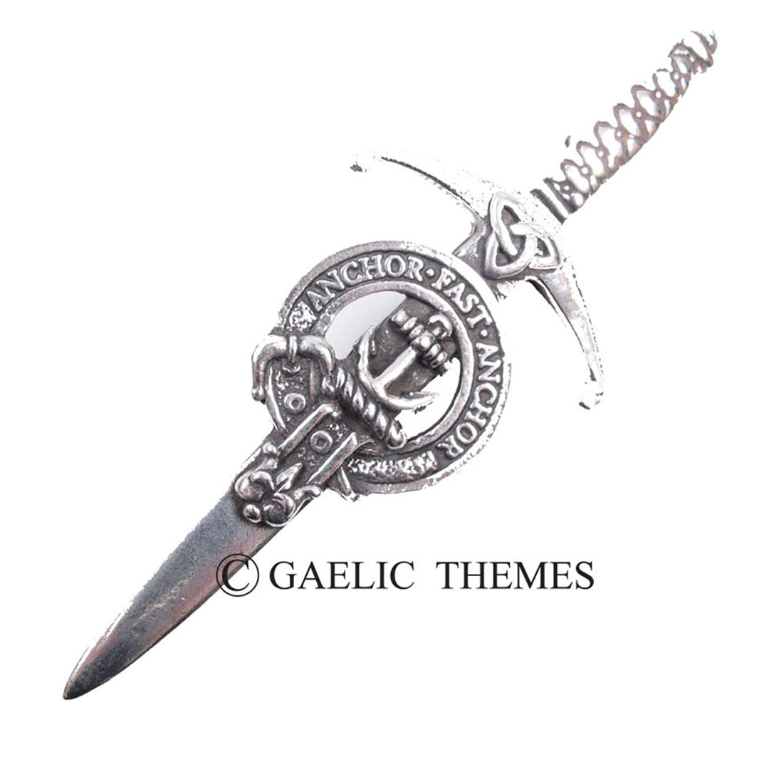 Clan Crest Kilt Pin - Gray