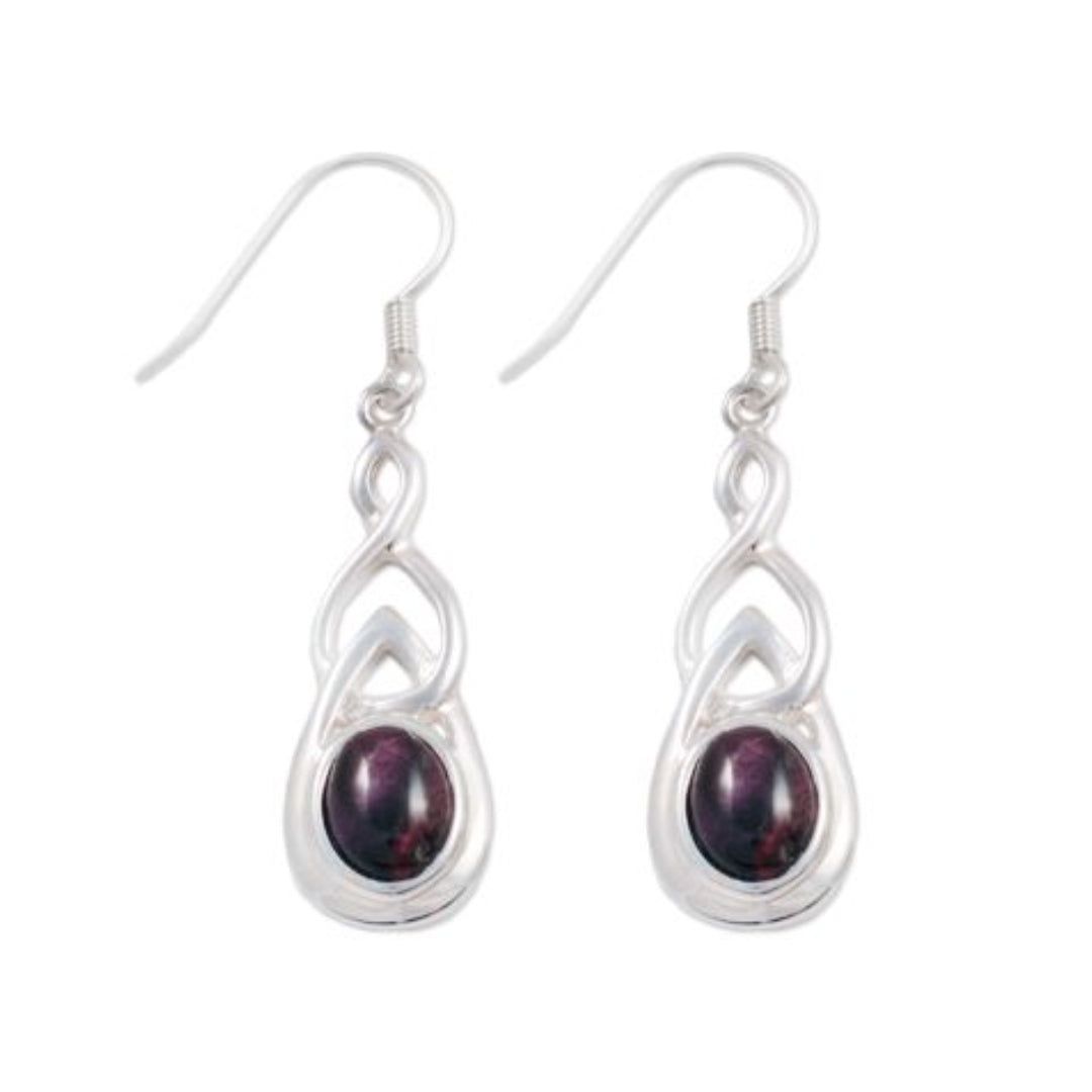HeatherGems - Celtic Plated Silver Earrings
