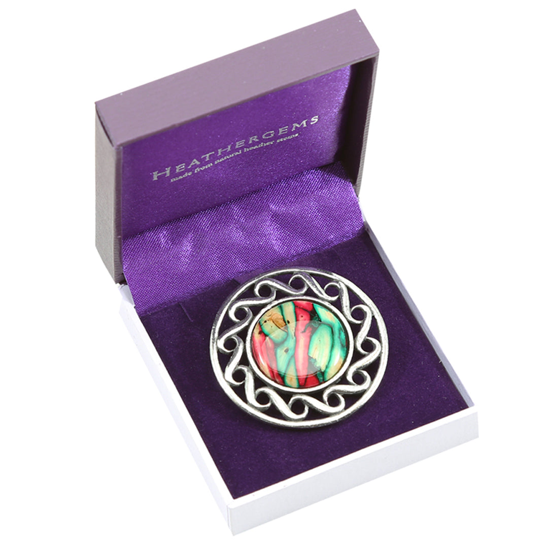 HeatherGems - Celtic Swirl Brooch Boxed