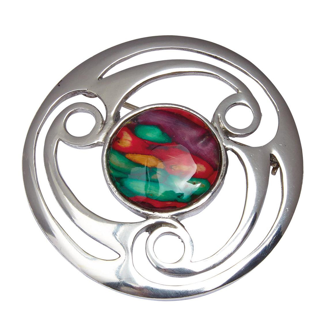 HeatherGems - Celtic Triskele Brooch