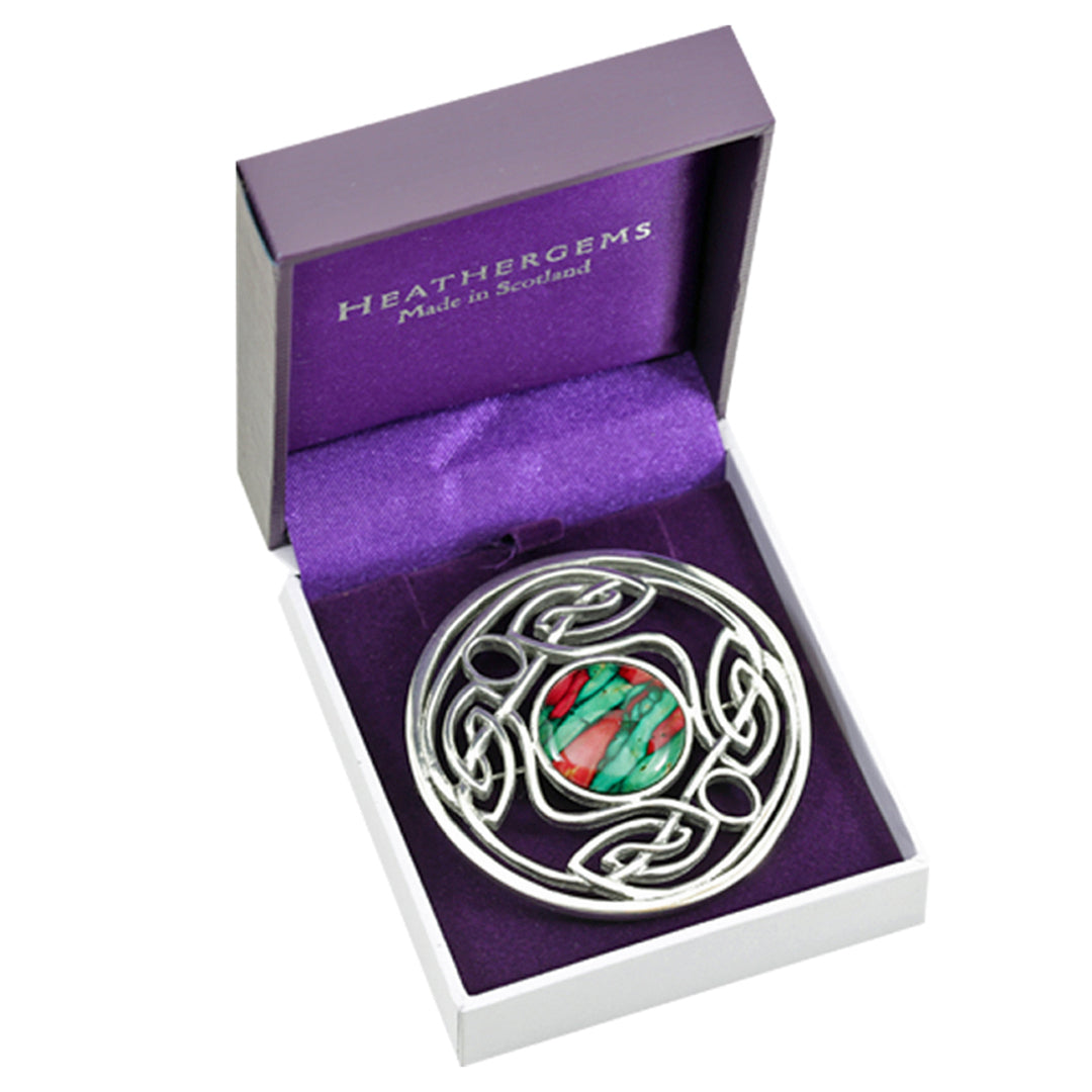 HeatherGems - Celtic Weave Brooch Boxed
